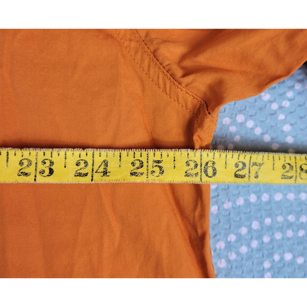Cinch Men's Orange Long Sleeve Button Down Shirt XL Flip Cuff Square Buttons‎ - Picture 2 of 8